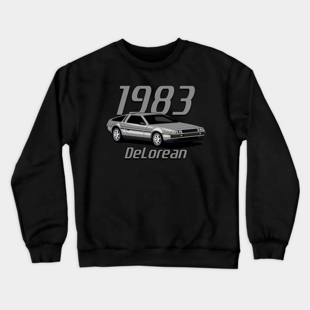 1983 DeLorean Car Fanart Crewneck Sweatshirt by Mandra